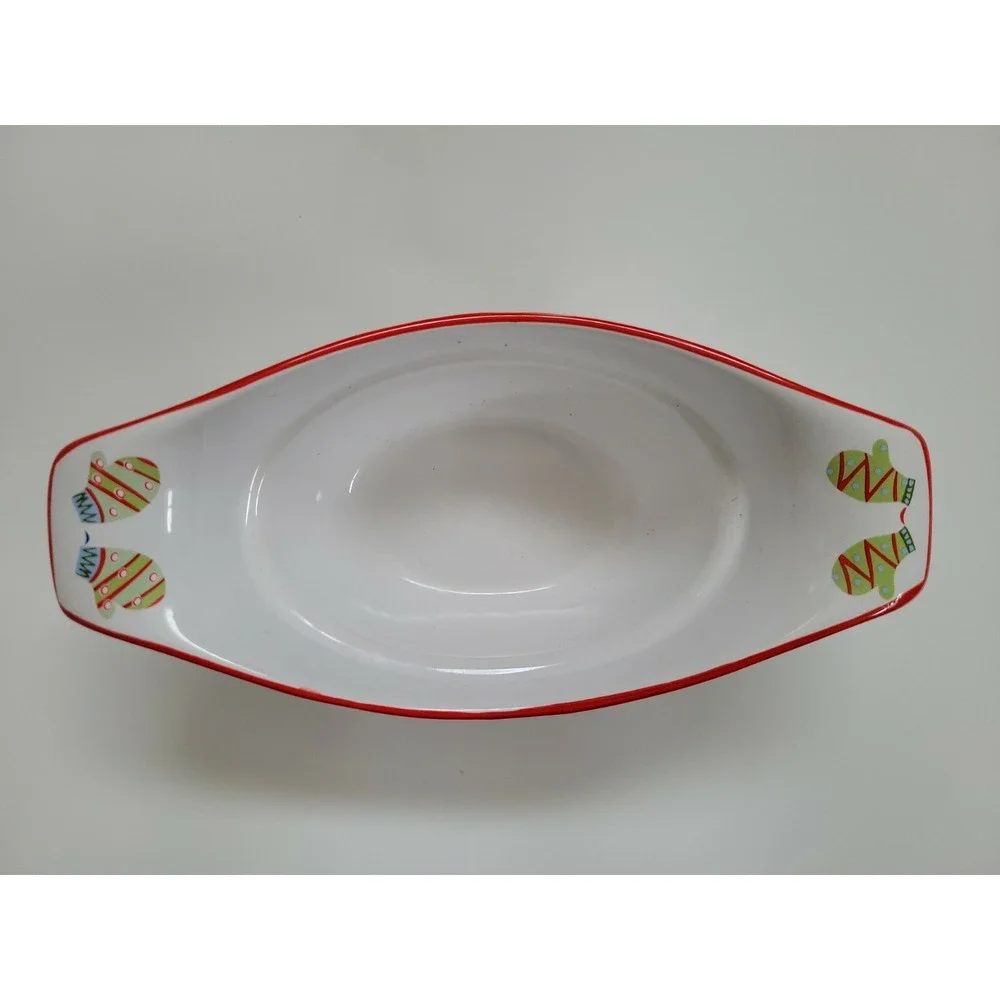 Vintage Pfaltzgraff Taffy Candy Christmas Gravy‎ Server Stoneware